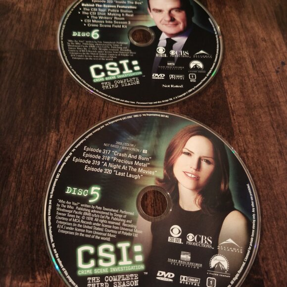 CSI THE COMPLETE THIRD SEASON 6 DVD SET - Picture 4 of 4